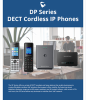 Station de base VoIP DECT longue portée Grandstream DP750 avec audio HD, 10 comptes SIP et PoE