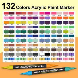 Panwenbo - Juego de <span class=keywords><strong>132</strong></span> Rotuladores de Pintura Acrílica, 66 Rotuladores de Pintura Acrílica de Doble Punta para Pintar - Product Image 3