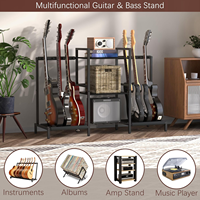 Accessoires pour amplificateur de guitare de studio à domicile, guitares acoustiques, électriques, basses, ukulélés avec support d'affichage, étagères de rangement et supports
