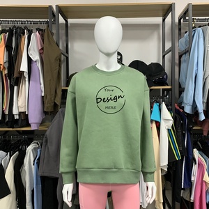 JL25625B Pullover in cotone <span class=keywords><strong>oversize</strong></span> con serigrafia personalizzata maglione da <span class=keywords><strong>donna</strong></span> <span class=keywords><strong>oversize</strong></span> girocollo felpa con orlo elastico - Product Image 3