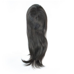 Tout Polyskin Chinese Remy Hair 16 Inches Natural Straight Woman Toupee Hairpiece - Product Image 2