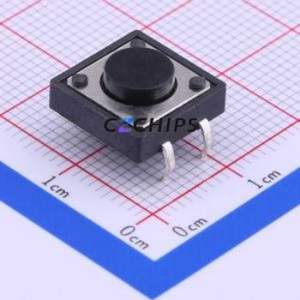 TC-1103-C-C Tactile Switch Through hole Component THT-4P,12x12mm Switch Single Pole Single Throw Round Button 2.6N Through Hole - Product Image 1