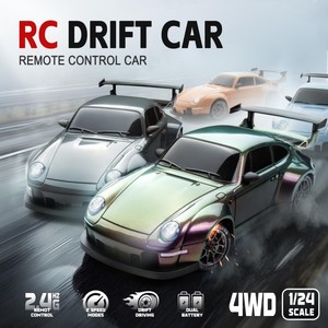 Mini voiture RC de course, modèle drift, échelle 1:24, 2.4G, kit d'éclairage complet, vitesse maximale 20 km/h, voiture radiocommandée pour intérieur - Product Image 4