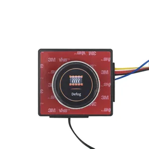 Interruptor de atenuación inteligente de botón giratorio con pantalla LCD de temperatura de tiempo de DC12V 60W de gama alta con función de desempañado para espejo