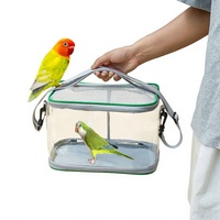Sac de transport transparent pour oiseaux, sac de voyage portable pour perroquets, cage respirante à porter à la main ou à l'épaule pour petits oiseaux