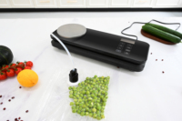 Machine de mise sous vide brevetée avec balance détachable de 2 kg, fonctionnement à une touche, minuterie de mise sous vide pour le stockage des steaks, des fruits de mer et des aliments