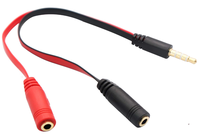 4-Poliger 3,5mm AUX Stecker auf 2x3,5mm Buchse Headset-Mikrofon & Stereo Y-Splitter-Kabel für PC Computer Y-Splitter Audio-Flachkabel