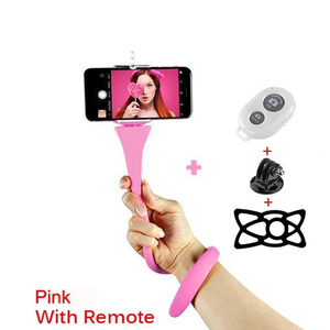 Flexible Selfie Stick <strong>Monopod</strong> Tripod with Wireless Remote for Action Camera &amp; Mobile Phone Features Monkey Holder