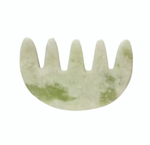 Peigne à cinq dents pour le soin du cuir chevelu, débouchage des pores, produits de massage en jade xiuyan, peigne pour les méridiens - Product Image 5