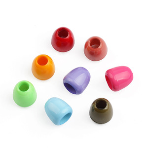 Embouts de cordon en plastique cylindriques noirs brillants à extrémité unique scellée, embouts de terminaison tubulaires creux <span class=keywords><strong>pour</strong></span> cordons de serrage - Product Image 2