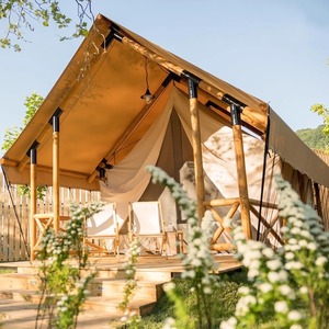 Wild Luxury Safari <b>Tent</b> Wooden <b>Frame</b> 6-8 Person Extended Type Rainproof Outdoor Camping Resort Use - Product Image 1