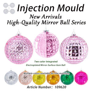 Ornements de Noël vintage de toutes sortes de couleurs, facettes, incassables, <span class=keywords><strong>boule</strong></span> <span class=keywords><strong>disco</strong></span>, formes d'oignon et de finial, décoration rétro pour les fêtes - Product Image 6