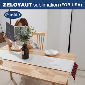 ZELOYAUT, venta al por mayor, sublimación en blanco, camino de mesa navideño, logotipo, mantel personalizado, artesanía DIY, decoración navideña - Product Image 6