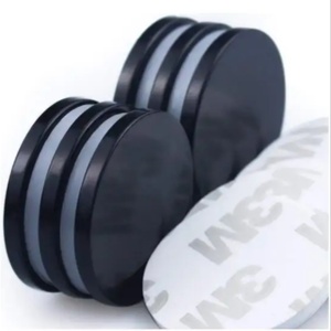 Dropshipping תמיכה בגודל מותאם אישית n35 n42 n45 n52 n52 קבוע אדמה נדירה אדמה שחור אפוקסי ציפוי דיסק מגנט עם דבק עצמי - Product Image 4