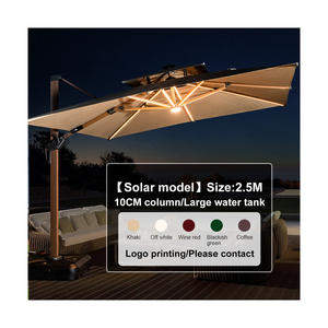 Paraguas voladizo resistente de 10 pies con mango fresco de Escorpio para exteriores con poste de 10CM, sombrilla de jardín comercial, sombrillas Led para <span class=keywords><strong>Patio</strong></span> - Product Image 3