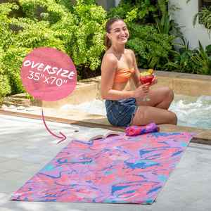 Wholesale Lightweight Luxury Adult Kids Personalized Design Oversized Sand Resistant <b>Microfiber</b> <b>Beach</b> <b>Towels</b> - Product Image 3