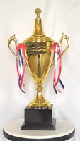 Nouveau Design Médailles et Trophées Trophée de galvanoplastie Roman et Chic Base de grande taille Trophée de football en métal