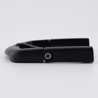 Boucle de ceinture en alliage de zinc noir ultra-bruni de 40 mm, forme D, à ardillon unique, bicolore, unisexe, pour la maroquinerie, vente en gros