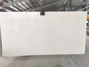 จัมโบ้ขนาดใหญ่แผ่นหินเทียมเพียวเพิร์ลสีขาวควอตซ์สำหรับเคาน์เตอร์สำเร็จรูป - Product Image 6