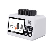 Benutzer definiertes Logo Public Shared 6 Slot Handy Power bank Verkaufs automat Batterie Docking station Power banks für Restaurants