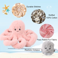 Grand jouet animal en peluche poulpe moelleux doux et mignon créature de la mer peluche PP coton rempli poupée cadeau