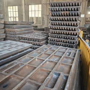 चीन कस्टम पेशेवर फाउंड्री खनन मशीनरी भागों क्रशर दांत प्लेट उच्च शक्ति मैंगनीज स्टील क्रशर जबड़े प्लेट - Product Image 4