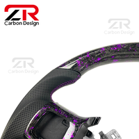 Volant de voiture sport en cuir perforé en fibre de carbone forgée pour Dodge 2012-2018 Ram 1500 2500 3500 TRX Charger Challenger