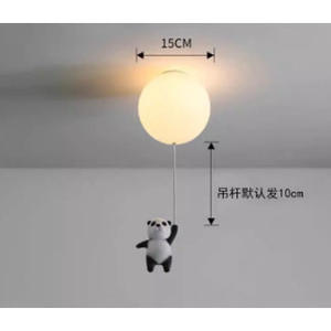 Lustre en forme de ballon de panda de dessin animé minimaliste nordique, lumières suspendues confortables à bulles pour les chambres d'enfants, les chambres à coucher, les couloirs - Product Image 6