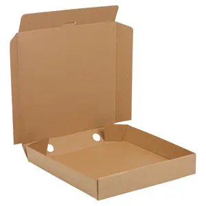 Gıda sınıfı pizza kutuları oluklu düz satılık özel baskı pizza kutuları logo ile
