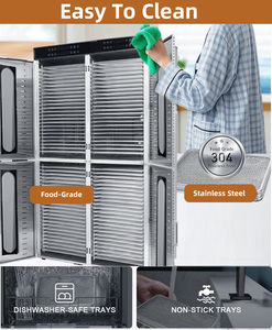 Deshidratador de Alimentos Comercial de Acero Inoxidable con 96 Bandejas y Motor, Secador Industrial para Frutas, Verduras y Carne Seca - Product Image 6