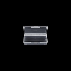 Transparent Plastic Storage Box 10x4x2cm Rectangle With Lid Office Organizer Eco-Friendly Parts Container - Product Image 1