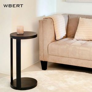 Mesa auxiliar de madera de lujo con luz nórdica WBERT, estilo C, estilo Ins, diseño moderno Simple, comedor, pequeña mesa de centro de esquina estrecha - Product Image 5