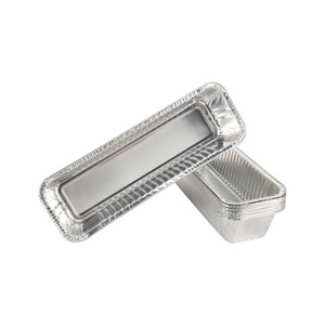 Meishida Aluminum Foil Loaf <b>Pan</b> 500pcs Disposable Rectangle <b>Microwave</b> Safe For BBQ <b>Grilled</b> Meat Packaging - Product Image 2