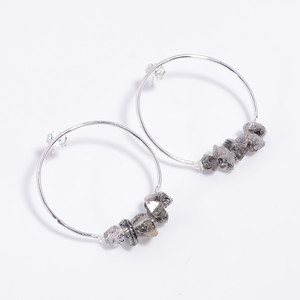Girls Fashion 925 Sterling Silver Natural Herkimer Diamond Gemstone Hoop Earrings Unique <b>Design</b> Fine Dangle <b>Jewelry</b> Direct - Product Image 1