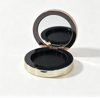 Boîte à poudre compacte ronde portable J85-Q03 vide en plastique avec miroir pour fond de teint et maquillage du visage