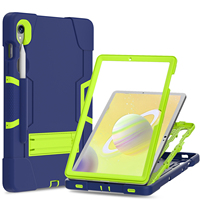Étui antichoc à 3 couches pour Samsung Tab S10 Lite S10 FE S9 FE S9 11 avec support pliable et porte-stylo en silicone PC Armor OEM ODM