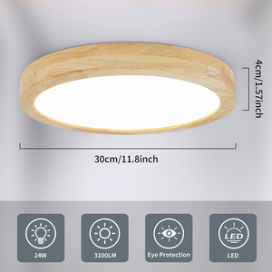 Moderna camera da letto plafoniera rotonda lampada da soffitto per interni casa lampada da interni ceil legno lampas para <span class=keywords><strong>sala</strong></span> - Product Image 5