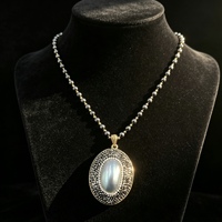 Parure de bijoux vintage de luxe en perles grises Mabe, 4 pièces, plaqué or, strass, nacre, collier, bracelet, bague pour femme