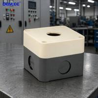 Boîtier de station de contrôle industrielle BENLEE, étanche IP65, boîte à boutons poussoirs 22 mm à 1 trou avec connecteur PG13.5