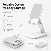 Support de téléphone portable pliable en plastique ABS, anti-vibration, résistant aux chocs, support de bureau compatible pour la chambre à coucher