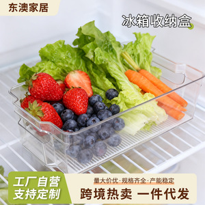 Transparent Rectangle Storage Box For Fridge Fruit Vegetable Preservation Kitchen Organizer Large And Small Size - Product Image 3