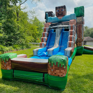 Château gonflable commercial pour enfants et tout-petits, thème dessin animé, pour l'extérieur, humide ou sec, avec toboggan - Product Image 5