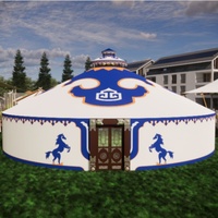 Vente directe usine Tente yourte tipi en PVC et coton 5M 7M 8M 12M pour glamping extérieur, double couche, imperméable, plus de 3000mm, une chambre, 4 saisons