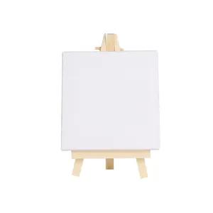Stretch Canvas With Easel Oil Painting Frames Cheap Stretch Canvas 100% Cotton Linen Mini Blank Canvas