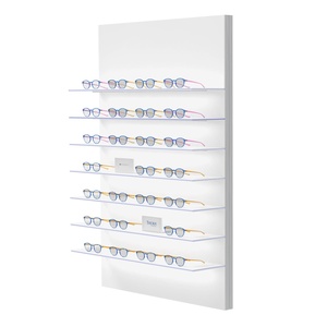 Étagère murale en acrylique pour lunettes avec 7 étagères à éclairage LED sur le bord |   Organisateur <span class=keywords><strong>de</strong></span> lunettes <span class=keywords><strong>de</strong></span> soleil pour magasin d'optique - Product Image 2
