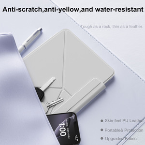 Custodia con supporto multiangolo per 10.9 d'aria <span class=keywords><strong>iPad</strong></span> "/11"(2020/2021/2022/2024/2025) con portamatite [Color lavanda] - Product Image 4