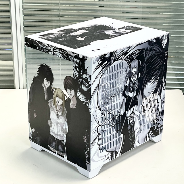 Custom Full Side Tempered Glass Computer Case for MicroATX Mid-Tower PCs Death Note Anime Design Sea View Room ATX/M-ATX