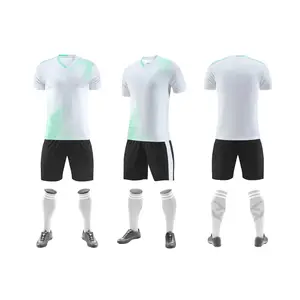 Custom in stock Quality Double Sided Practice Football Jersey Uniform Designs Men Soccer Cheap Soccer Uniforms For Teams`