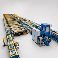 Table de refroidissement pour extrusion d'aluminium 3600T, 115KW, 380V, avec table de dévidage PLC et ligne de convoyage avec tireur pour le marché africain
