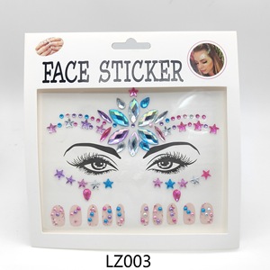 2024 nouveau Design sirène corps autocollants pierres précieuses cou bijou visage autocollant cristaux pour les femmes - Product Image 4